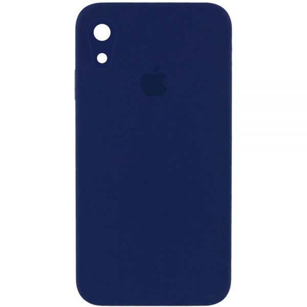 Чохол Silicone Case Square для Iphone XR Темно-синій / Midnight blue