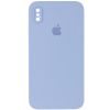 Чохол Silicone Case Square для Iphone X / XS Блакитний / Mist blue