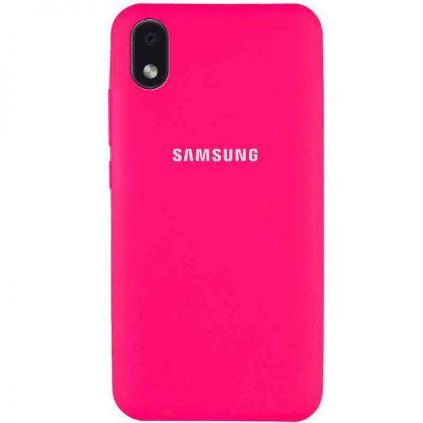 Чохол Silicone Cover для Samsung Galaxy A01 Core / M01 Core Рожевий / Barbie pink