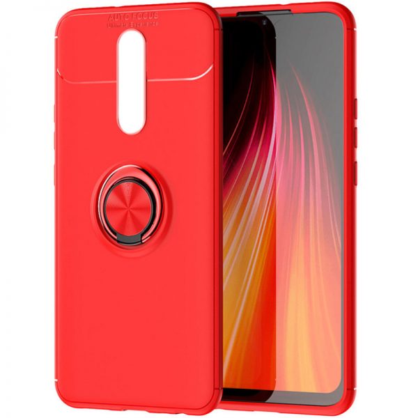 Cиликоновый чехол Deen ColorRing с креплением под магнитный держатель для Xiaomi Redmi 8 / 8A – Красный