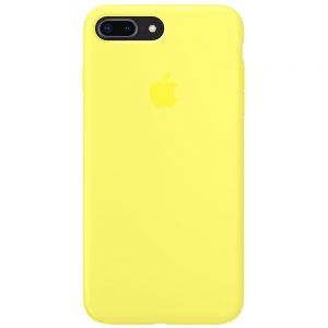 Оригинальный чехол Silicone Case 360 с микрофиброй для Iphone 7 Plus / 8 Plus – Желтый / Yellow