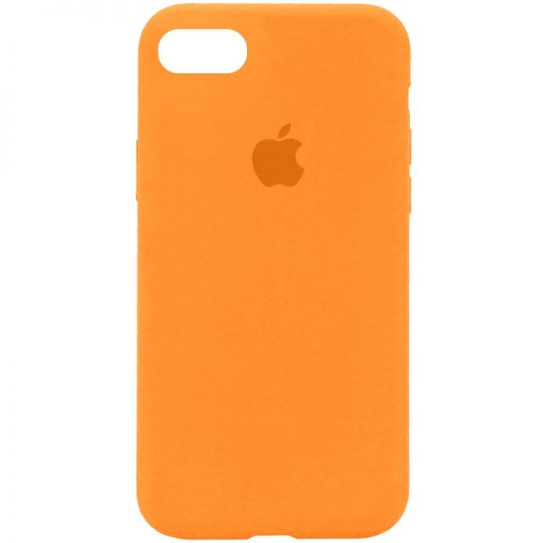 Оригинальный чехол Silicone Case 360 с микрофиброй для Iphone 7 / 8 / SE (2020) – Оранжевый / Papaya