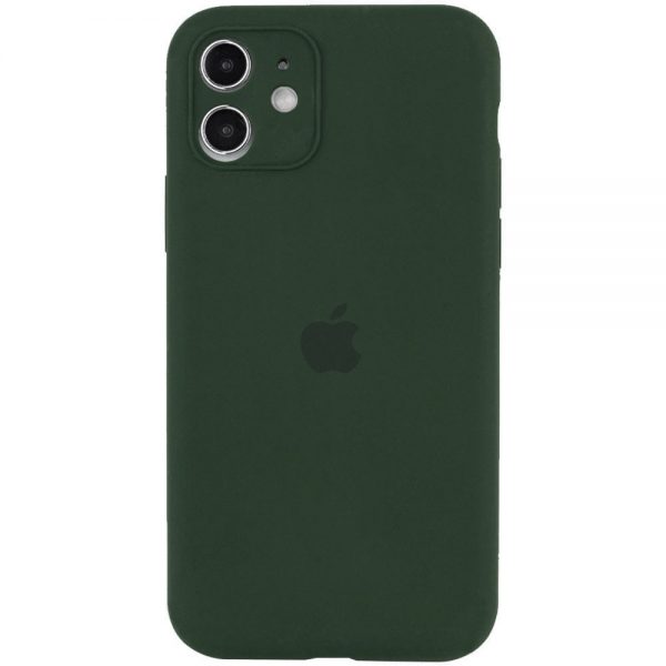 Чохол Silicone Case з захистом камери для Iphone 12 Зелений / Cyprus Green