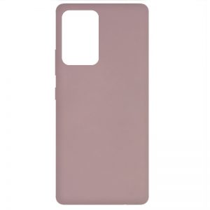 Чехол Silicone Cover Full without Logo (A) с микрофиброй для Samsung Galaxy A52 / A52s – Розовый / Pink Sand