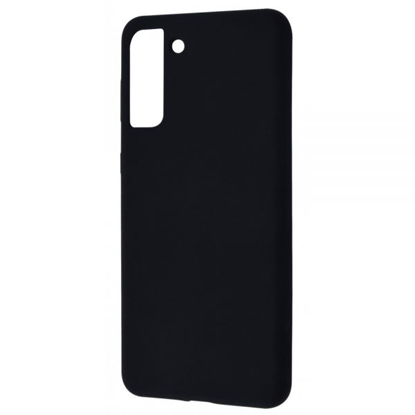 Чехол Silicone Case WAVE Full с микрофиброй для Samsung Galaxy S21 Plus – Black