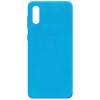 Матовый силиконовый TPU чехол для Samsung Galaxy A02 – Голубой