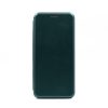 Кожаный чехол-книжка 360 с визитницей для Xiaomi Mi 10T Lite – Темно-зеленый