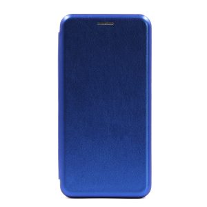 Кожаный чехол-книжка 360 с визитницей для Samsung Galaxy A02s – Синий