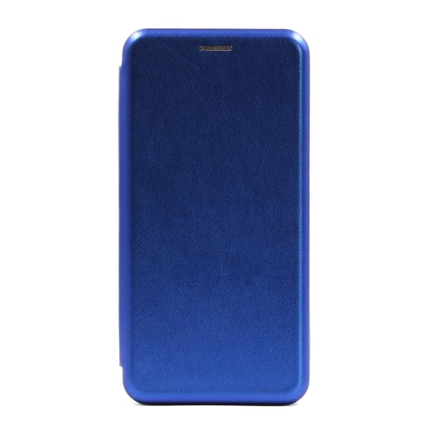 Кожаный чехол-книжка 360 с визитницей для Samsung Galaxy A12 / M12 – Синий