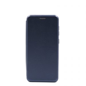 Кожаный чехол-книжка 360 с визитницей для Samsung Galaxy J3 2016 (J310 / J320) – Темно-синий