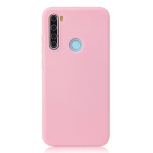 Матовый силиконовый TPU чехол для Xiaomi Redmi Note 8 – Розовый