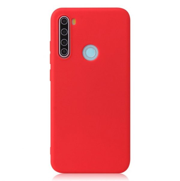 Матовый силиконовый TPU чехол для Xiaomi Redmi Note 8 – Красный