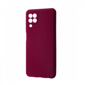 Чехол Silicone Case WAVE Full с микрофиброй для Samsung Galaxy A12 / M12 – Plum