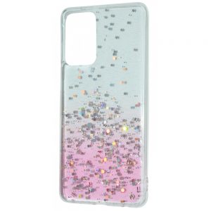 Силиконовый TPU чехол WAVE Confetti Case для Samsung Galaxy A32 – White / Pink