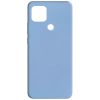 Матовый силиконовый TPU чехол для Oppo A15s / A15 – Голубой / Lilac Blue