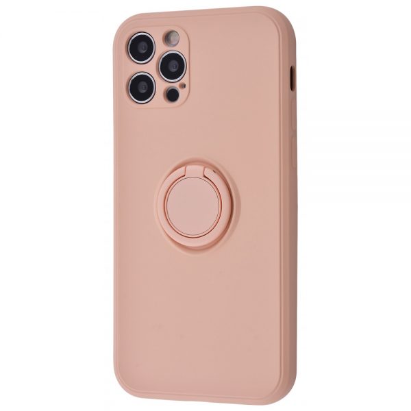 Чехол WAVE Light Color Ring c креплением под магнитный держатель для Iphone 11 – Pink sand