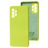 Чехол Silicone Case WAVE Full с микрофиброй для Samsung Galaxy A72 – Lime green