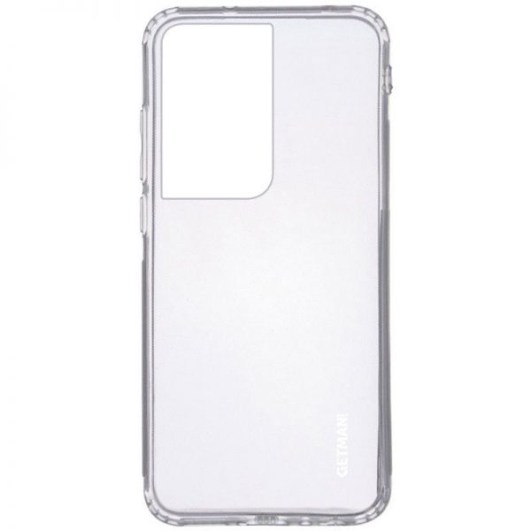 Прозрачный силиконовый TPU чехол GETMAN для Samsung Galaxy S21 Ultra