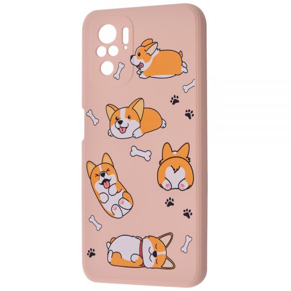 Чохол WAVE Fancy для Xiaomi Redmi Note 10 / Note 10s / Poco M5s Funny corgi / Pink sand