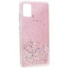 Cиликоновый чехол с блестками Shine Glitter для Samsung Galaxy A31 – Прозрачный / Розовый