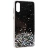 Cиликоновый чехол с блестками Shine Glitter для Samsung Galaxy A02 – Черный