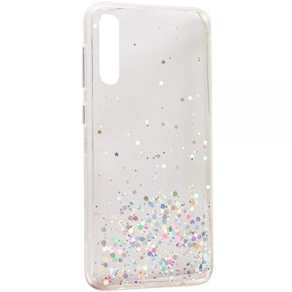 Cиликоновый чехол с блестками Shine Glitter для Samsung Galaxy A50 / A30s 2019 – Прозрачный