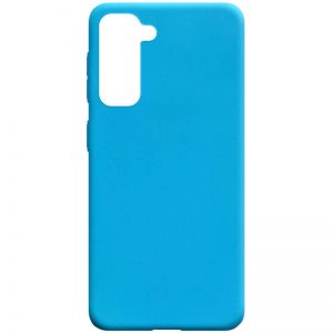 Матовый силиконовый TPU чехол для Samsung Galaxy S21 – Голубой