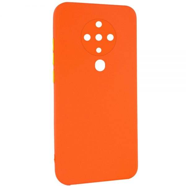 Чехол TPU Square Full Camera для Tecno Spark 6 – Оранжевый