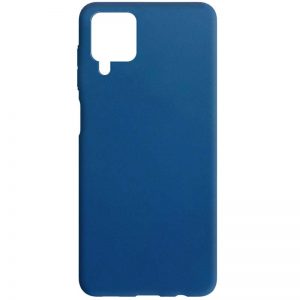 Матовый силиконовый TPU чехол для Samsung Galaxy A12 / M12 – Синий