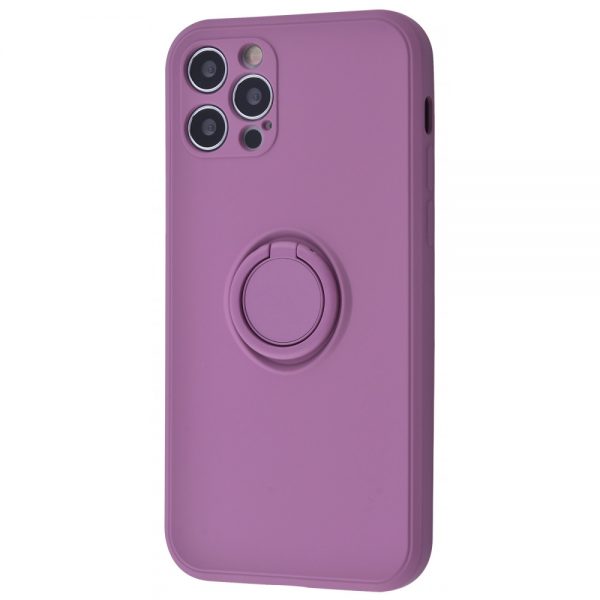 Чехол WAVE Light Color Ring c креплением под магнитный держатель для Iphone 12 Pro Max – Purple