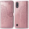 Кожаный чехол-книжка Art Case с визитницей для Samsung Galaxy A01 – Розовый 90336