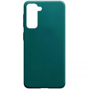 Матовый силиконовый TPU чехол для Samsung Galaxy S21 – Зеленый / Forest green