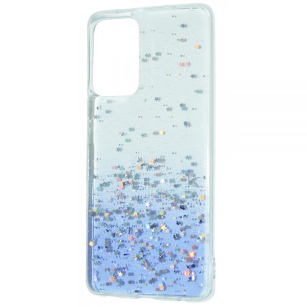 Силиконовый TPU чехол WAVE Confetti Case для Samsung Galaxy A32 – White / Purple