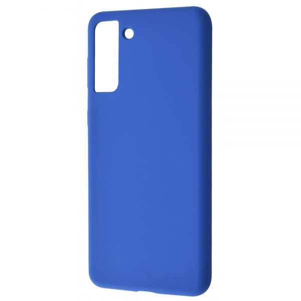 Чехол Silicone Case WAVE Full с микрофиброй для Samsung Galaxy S21 Plus – Blue