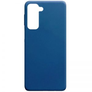 Матовый силиконовый TPU чехол для Samsung Galaxy S21 – Синий
