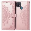Кожаный чехол-книжка Art Case с визитницей для Oppo A15 / A15s – Розовый 90216