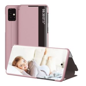 Умный чехол-книжка Smart View Cover для Samsung Galaxy A51 – Розовый