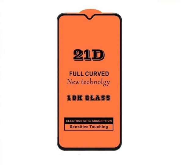 Защитное стекло 21D Full Glue Cover Glass на весь экран для Tecno Spark 6 Go — Black