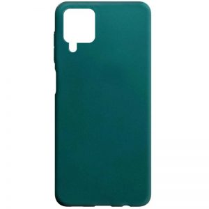 Матовый силиконовый TPU чехол для Samsung Galaxy A12 / M12 – Зеленый / Forest green