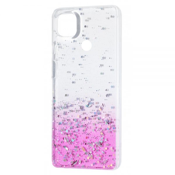 Силиконовый TPU чехол WAVE Confetti Case для Xiaomi Redmi 9C / Redmi 10A – White / Pink