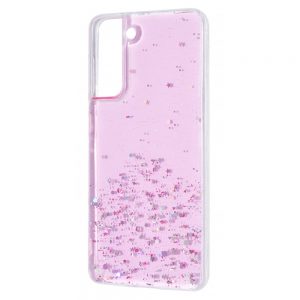 Силиконовый TPU чехол WAVE Confetti Case для Samsung Galaxy S21 – Pink