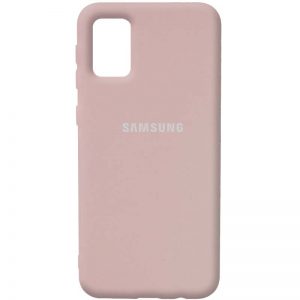 Оригинальный чехол Silicone Cover 360 с микрофиброй для Samsung Galaxy A02s – Розовый  / Pink Sand