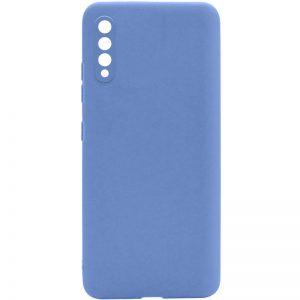 Матовый силиконовый чехол с защитой камеры для Samsung Galaxy A50 / A30s – Голубой / Mist blue