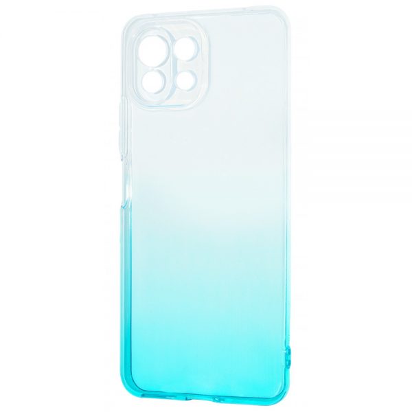 Чехол TPU Gradient Design для Xiaomi Mi 11 Lite / 11 Lite 5G NE – White / turquoise
