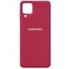 Оригинальный чехол Silicone Cover 360 с микрофиброй для Samsung Galaxy A12 / M12 – Красный / Rose Red