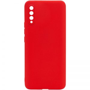 Матовый силиконовый чехол с защитой камеры для Samsung Galaxy A50 / A30s – Красный / Red