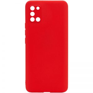 Матовый силиконовый чехол с защитой камеры для Samsung Galaxy A31 – Красный / Red