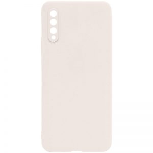 Матовый силиконовый чехол с защитой камеры для Samsung Galaxy A50 / A30s – Бежевый / Antigue White