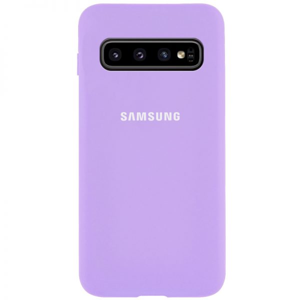 Чохол Silicone Cover для Samsung Galaxy S10 G973 Бузковий / Dasheen