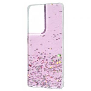 Силиконовый TPU чехол WAVE Confetti Case для Samsung Galaxy S21 Ultra – Pink
